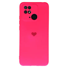 Заредете изображение във визуализатора на галерията – Vennus Silicone Heart Case for Xiaomi Redmi 10C design 1 fuchsia
