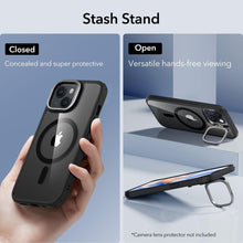 Заредете изображение във визуализатора на галерията – ESR CLASSIC KICKSTAND HALOLOCK MAGSAFE IPHONE 15 CLEAR/BLACK
