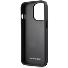 Заредете изображение във визуализатора на галерията – Original Case MERCEDES Leather Urban MEHCP15LARMBK for Iphone 15 Pro Black
