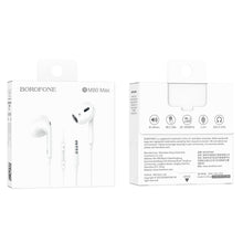 Заредете изображение във визуализатора на галерията – Borofone Earphones BM80 Max Gorgeous with microphone white
