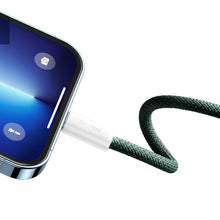 Заредете изображение във визуализатора на галерията – Baseus Dynamic 2 Series fast charging cable USB-C - Lightning 20W 480Mbps 1m green
