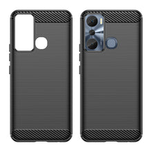 Заредете изображение във визуализатора на галерията – Carbon Case case for Infinix Hot 20i flexible silicone carbon cover black

