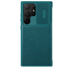 Заредете изображение във визуализатора на галерията – Nillkin Qin Leather Pro Case Case for Samsung Galaxy S23 Ultra Flip Cover Camera Cover Green

