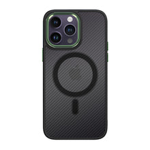 Заредете изображение във визуализатора на галерията – Tel Protect Magnetic Carbon Case for Iphone 12 Pro Max Black-green
