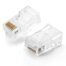 Заредете изображение във визуализатора на галерията – Ugreen 100x plug end RJ45 8P8C (UTP Cat. 5 / Cat. 5e) transparent (NW110)
