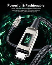 Заредете изображение във визуализатора на галерията – Acefast cable type c to type c 5a pd100w lcd c6-03 2m silver
