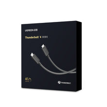 Заредете изображение във визуализатора на галерията – Ugreen cable cable USB C (male) - USB C (male) Thunderbolt 4 100W / 8K 60Hz / 40Gb/s 0.8m black (US501)
