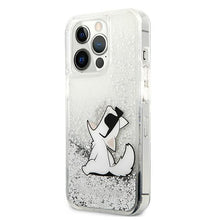 Заредете изображение във визуализатора на галерията – Karl Lagerfeld KLHCP13LGCFS iPhone 13 Pro / 13 6,1" srebrny/silver hardcase Liquid Glitter Choupette Fun
