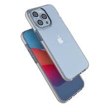 Заредете изображение във визуализатора на галерията – Spring Case for iPhone 14 Pro Max silicone cover with frame light blue
