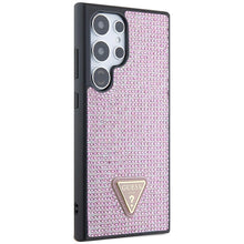 Заредете изображение във визуализатора на галерията – Guess Rhinestone Triangle case for Samsung Galaxy S24 Ultra - pink
