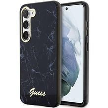 Заредете изображение във визуализатора на галерията – Guess GUHCS23SPCUMAK S23 S911 black/black hardcase Marble
