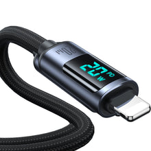 Заредете изображение във визуализатора на галерията – Lightning - USB C cable 20W 1.2m with LED display Joyroom S-CL020A16 - black
