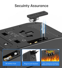 Заредете изображение във визуализатора на галерията – Choetech PD6041 USB-C USB-A PD 30W Travel Charger with 4 US EU UK AU Plugs - Black
