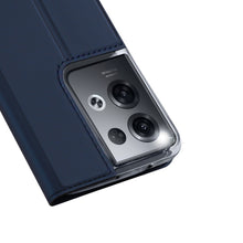 Заредете изображение във визуализатора на галерията – Dux Ducis Skin Pro case for Oppo Reno 8 Pro flip cover card wallet stand blue
