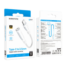 Заредете изображение във визуализатора на галерията – Borofone Adapter BV17 Audio - Type C to jack 3,5mm - white
