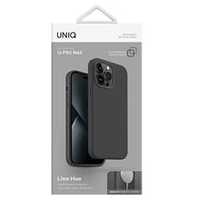 Заредете изображение във визуализатора на галерията – Uniq case Lino Hue iPhone 14 Pro Max 6.7" Magclick Charging grey/charcoal gray
