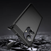 Заредете изображение във визуализатора на галерията – Carbon Case case for Realme 10 Pro+ flexible silicone carbon cover black
