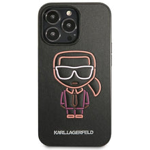 Заредете изображение във визуализатора на галерията – Original faceplate case KARL LAGERFELD KLHCP13LTUOK for iPhone 13 PRO (Multipink IK / black)
