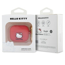 Заредете изображение във визуализатора на галерията – Hello Kitty Silicone 3D Kitty Head case for AirPods 3 - fuchsia
