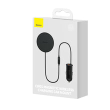 Заредете изображение във визуализатора на галерията – Baseus wireless car charger with MagSafe 15W holder for air vent + USB-A 25W black (CW01)
