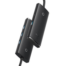 Заредете изображение във визуализатора на галерията – Baseus Lite Series USB HUB 4xUSB 5Gb/s 0.25m - black
