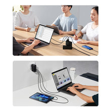 Заредете изображение във визуализатора на галерията – Baseus GaN5 Pro fast charger 2xUSB-C + USB 140W EU white (CCGP100202)
