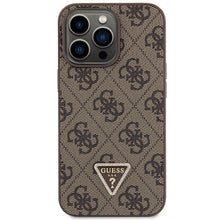 Заредете изображение във визуализатора на галерията – Original Case GUESS hardcase Crossbody 4G Metal Logo GUHCP13XP4TDSCPW for Iphone 13 Pro Max brown
