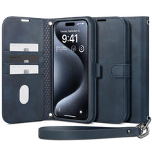 Заредете изображение във визуализатора на галерията – Spigen WALLET "S" PRO IPHONE 15 PRO MAX NAVY

