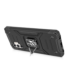 Заредете изображение във визуализатора на галерията – Wozinsky Ring Armor Case Kickstand Tough Rugged Cover for Samsung Galaxy A32 4G black
