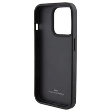 Заредете изображение във визуализатора на галерията – BMW Leather Textured &amp; Stripe case for iPhone 15 Pro - black
