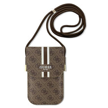 Заредете изображение във визуализатора на галерията – Original GUESS Handbag 4G Stripes GUOWBP4RPSW brown
