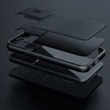 Заредете изображение във визуализатора на галерията – Nillkin Qin Cloth Pro Case for Samsung Galaxy S23 Cover with Flip Camera Cover Gray
