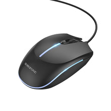 Заредете изображение във визуализатора на галерията – Borofone Computer mouse BG10 Soaring wired black
