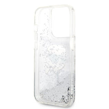 Заредете изображение във визуализатора на галерията – Original Pouch KARL LAGERFELD Glitter Karl Head KLHCP14XLNCHCS for Iphone 14 Pro Max silver
