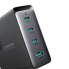 Заредете изображение във визуализатора на галерията – GaN charger UK Joyroom JR-TCG05UK 140W 3x USB-C USB-A + USB-C / USB-C cable 240W 1.2m
