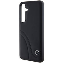 Заредете изображение във визуализатора на галерията – Original Case - hardcase Leather Curved Stitches MEHCS24S23RBCSK for Samsung Galaxy S24 Black
