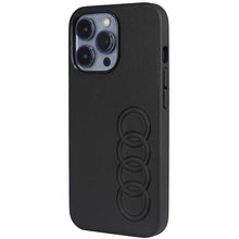 Заредете изображение във визуализатора на галерията – Audi Synthetic Leather iPhone 13 Pro / 13 6.1&quot; black/black hardcase AU-TPUPCIP13P-TT/D1-BK
