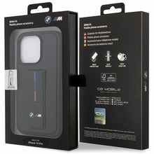 Заредете изображение във визуализатора на галерията – Original Case BMW Grip Hot Stamp Hardcase BMHCP14X22GSLK for Iphone 14 Pro Max Black
