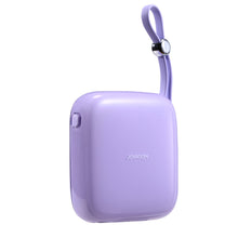 Заредете изображение във визуализатора на галерията – Joyroom powerbank 10000mAh Jelly Series 22.5W with built-in Lightning cable violet (JR-L003)
