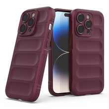 Заредете изображение във визуализатора на галерията – Magic Shield Case case for iPhone 14 Pro elastic armored cover in burgundy
