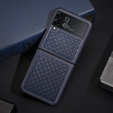 Заредете изображение във визуализатора на галерията – Dux Ducis Venice case for Samsung Galaxy Z Flip 4 leather case blue
