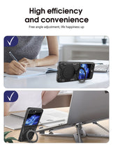 Заредете изображение във визуализатора на галерията – Ring Armor Case for Samsung Galaxy Z Flip 5 Purple
