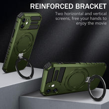 Заредете изображение във визуализатора на галерията – Tel Protect Armor Magsafe Metal Ring Case for Iphone 12 green
