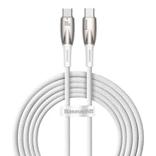 Заредете изображение във визуализатора на галерията – Baseus Glimmer Series cable with fast charging USB-C 480Mb/s PD 100W 2m white
