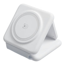 Заредете изображение във визуализатора на галерията – Wireless charger Qi 3in1 15W P14 working with MagSafe white
