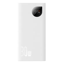 Заредете изображение във визуализатора на галерията – Baseus Adaman2 power bank with digital display 2x USB-A / 1x USB-C 10000mAh 30W - white
