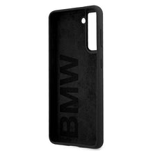 Заредете изображение във визуализатора на галерията – Etui BMW BMHCS21SSILBK S21 G991 czarny/black hardcase Silicone Signature
