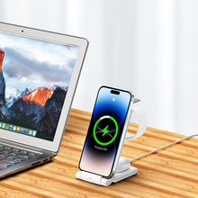 Заредете изображение във визуализатора на галерията – Duzzona W10-S 3in1 15W Qi wireless charger - white
