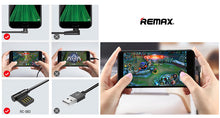 Заредете изображение във визуализатора на галерията – REMAX cable Axe RC-083i - USB to Lightning - Iphone 5/SE/6/6S/7/8/X angled 1,8 meter Black
