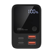 Заредете изображение във визуализатора на галерията – Choetech B635BK USB-A / USB-C Powerbank 22.5W 27000mAh - black
